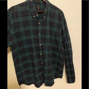 J.Crew Oxford Slim fit Plaid shirt - green plaid - XL
